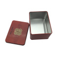 Tin Packaging Box Red Color Printing Custom Loge Design Wholesale